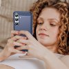 Techsuit Carbon Silikónové Puzdro pre Samsung Galaxy S25 FE Modré