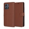 Puzdro Techsuit Leather Folio pre Motorola Moto G86 Power hnedé