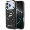 Karl Lagerfeld Glitter MagSafe puzdro iPhone 17 Pro Čierna Karl a Choupette Head