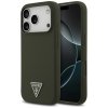 Guess Silikónové Puzdro Triangle Logo MagSafe iPhone 17 Pro khaki