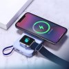 3mk Power Bank PastelUp USB A USB C Lightning MagSafe Qi 10000mAh 22.5W hliník modrá
