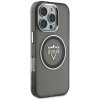 Guess IML Metal Mountain Logo MagSafe pre iPhone 16 Pro čierne puzdro