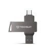 Techsuit Memory Stick THSM20 Dual Interface USB 3.0 Type C 256GB sivá