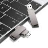 Techsuit Memory Stick THSM19 Dual Interface USB 3.0 Type C 16GB sivá