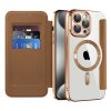 Puzdro na knihu Techsuit SmartMag iPhone 15 Pro Max hnedé