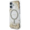 Guess Resin Bottom Glitter MagSafe Puzdro iPhone 16 zlaté