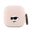 Karl Lagerfeld Silicone Choupette Head 3D Apple AirPods 4 ružová