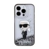 Karl Lagerfeld Hardcase Liquid Glitter iPhone 15 Pro priehľadné Ikonik