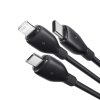 Baseus Datový Kábel Ultra Rýchle Nabíjanie USB na Micro USB Lightning USB C 3.5A 1.3m Čierna