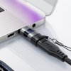 Acefast Adaptér J9 s digitálnym displejom Type C na USB C kovovo sivý