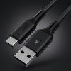 Acefast Datový kábel C17 04 USB na Type C rýchle nabíjanie 3A 1.2m čierny