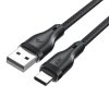 Acefast Datový Kábel C8 04 Rýchlonabíjací USB na Type C 3A Nylon 1.2m čierny
