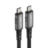 Acefast Datový Kábel C1 09 USB C na USB C 1m sivá čierna
