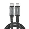 Acefast Datový Kábel C1 09 USB C na USB C 1m sivá čierna