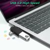 Techsuit OTG adaptér TwoVoltX A16 3v1 USB na Micro USB plus Type C čierny