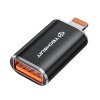 Techsuit Premium OTG Adaptér HyperPort A6 USB3.0 na Lightning PD30W 5Gbps GaN pre iPhone čierna oranžová