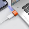 Techsuit Premium OTG Adaptér HyperPort A4 Type C na USB 5Gbps 6A 120W pre telefón čierna oranžová