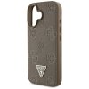 Guess Peony Grained Hot Stamp Triangle MagSafe puzdro iPhone 16 Hnedý