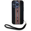 Karl Lagerfeld Saffiano Athleisure Stripes puzdro iPhone 15 Pro Max červené