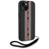 Karl Lagerfeld Saffiano Athleisure Stripes Cord iPhone 15 červené puzdro