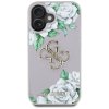 Guess Hardcase 4G Grained Roses Big Logo iPhone 16 fialové puzdro