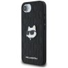 Karl Lagerfeld kožené puzdro Monogram Choupette Head Pin ružový iPhone 16e