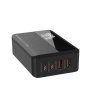 ColorWay Nabíjací Kábel Adaptér 2xUSB QC 2xType C PD3.0 PPS 100W LED Displej Čierny