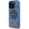 Guess 4G Circle Classic Logo MagSafe puzdro iPhone 16 Pro Max modrá