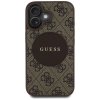 Guess 4G Circle Classic Logo MagSafe iPhone 16 Hnedé puzdro