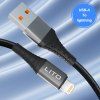 Lito Dátový kábel LD22L USB A na Lightning Rýchle nabíjanie 2.4A 2m čierny