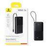 Baseus Power Bank Bipow 2 s vstavaným USB C káblom 10000mAh 20W čierna