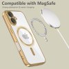 Techsuit Luxury Crystal MagSafe pre iPhone 16e strieborný