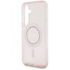 Guess IML Rhinestones MagSafe puzdro pre Samsung Galaxy S25 ružová