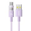 Baseus Datový Kábel Displej 2 Rýchlonabíjací USB na Type C 100W 2m Fialová