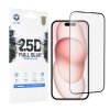 Lito 2.5D Celoplošné Lepené Sklo iPhone 15 Čierne