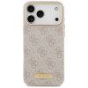 Guess Hardcase 4G Logo Plate MagSafe iPhone 17 Pro Max ružová