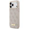 Guess Hardcase 4G Logo Plate MagSafe iPhone 17 Pro Max ružová