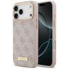 Guess Hardcase 4G Logo Plate MagSafe iPhone 17 Pro Max ružová