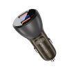 Acefast Car Charger B7 2x USB 45W Rýchle Nabíjanie LED Displej Priehľadná Čierna