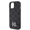 Karl Lagerfeld Hardcase Leather Monogram iPhone 15 horúca razba kovové logo