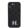 Karl Lagerfeld Hardcase Leather Monogram iPhone 15 horúca razba kovové logo