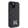 Karl Lagerfeld Hardcase Leather Monogram iPhone 15 horúca razba kovové logo