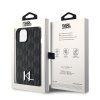 Karl Lagerfeld Hardcase Leather Monogram iPhone 15 horúca razba kovové logo