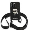 Karl Lagerfeld Hardcase Monogram iPhone 14 Pro Ikonik Patch čierna
