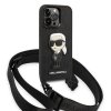 Karl Lagerfeld Hardcase Monogram iPhone 14 Pro Ikonik Patch čierna