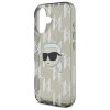 Karl Lagerfeld IML Luxury Electroplated iPhone 16 Karl Head ružová
