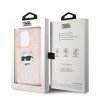 Karl Lagerfeld IML Luxury iPhone 15 Pro Max Ružová Choupette Head&Monogram