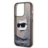 Karl Lagerfeld Hardcase Glitter iPhone 14 Pro Max Choupette Head čierna