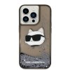 Karl Lagerfeld Hardcase Glitter iPhone 14 Pro Max Choupette Head čierna