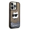 Karl Lagerfeld Hardcase Glitter iPhone 14 Pro Max Choupette Head čierna